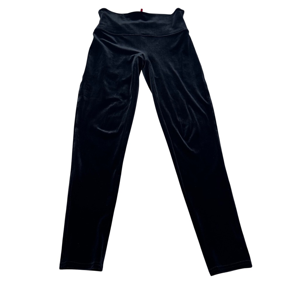 Spanx Velvet Leggings‎ Womens XL Black High Waisted Shaping Stretch Slimming XL